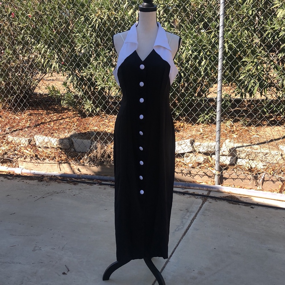 💚. Vintage 80s 90s tuxedo dress 
❗️OFFERS ONLY❗️read description